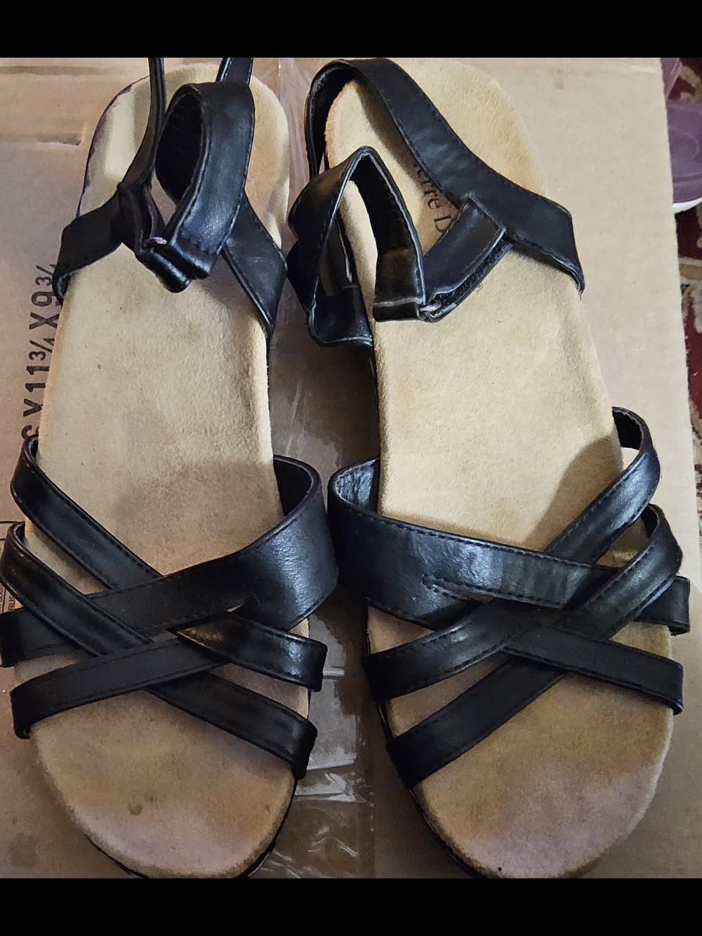Black Strappy Women's Sandals - Unbranded
